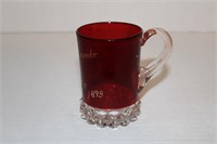 Antique Carnival Crystal Mug 4 1/2" Bertha Alexand