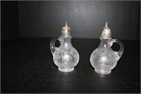 Antique Crystal Salt and Pepper Shakers