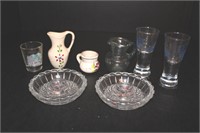 Mixed Lot Candle Holders,Shot Glass,Pitcher