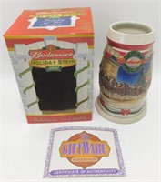 Budweiser 2001 Holiday Stein "Holiday at the