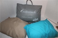 Eastwarmth Goose Down  Pillow, Blue & Tan Pillows