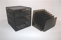 Desk Accessories Metal Trays 8 x 8 1/2 x 7  and Pl