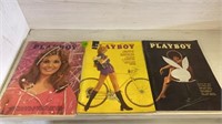 3 - PLAYBOY MAGAZINES -1968 AND 1971