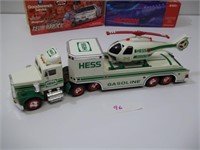 Hess Semi Trailer w/Helicopter Toy