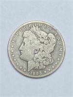 1893-O MORGAN SILVER DOLLAR
