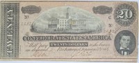1864 CONFEDERATE $20 NOTE
