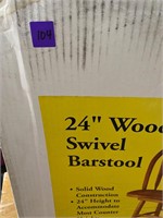 24" wooden Swivel barstool