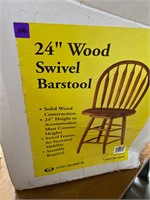 24" wooden Swivel barstool