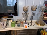 CANDLE HOLDER AND CAND;ES LOT