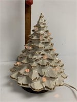 White and gold ceramic Christmas tree