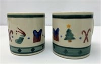 Hartstone Set of two small/child Christmas mugs