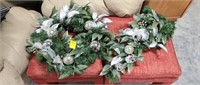 wreath and swag, Christmas Decor, Silver