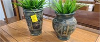 Decorative Vases, art work, artificial plants