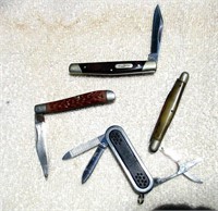 Pocket / Fruit Knives - (3) Vintage - (1) Broken