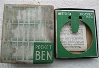 Vtg Pocket Watch Box With Original Paperwork
