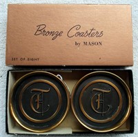 8pc Bronze Coasters - New-in-the-box