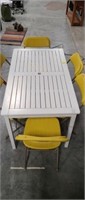 Outdoor Table, Folding Chairs, Samsonite, Patio