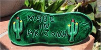 "made In Arizona" Ceramic Display Sign ~ 4" X 9.5"