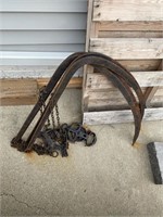 antique log tools one set only