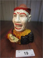 Cast Iron Clown Penny Bank