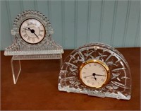 Pair of Crystal Clocks