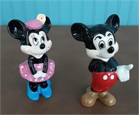 Walt Disney Productions Minnie & Mickey Figurines
