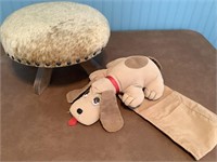 Footstool and Puppy Remote/Cell Phone Holder