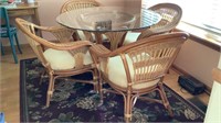 Round Glass Top Table 4 Chairs