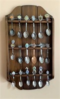 Souvenir Spoon Rack 22 Spoons