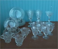25 Piece Fostoria Glass Collection
