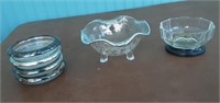 6 Piece Glass and Silver Collection