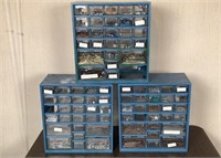 Lot of 3 26 Drawer Miscellaneous Hardware