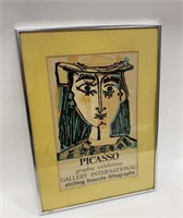 Framed Picasso Graphic Exhibition Advertising