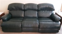 Lazy Boy Green Leather Couch