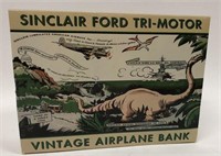 Sinclair Ford Tri-Motor Airplane Bank In Box