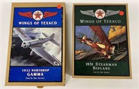 Lot of 2 Texaco Die-cast Airplane Coin Banks