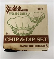 Mid Century Swedish 3 Piece Chip & Dip Set in Box