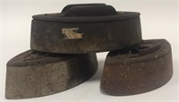 Lot of 3 Vintage Cast Iron Sad Irons