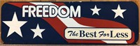 Large Freedom Gas Station Metal Advertising Sign