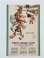 1930's White Motor Sales Champaign, IL Postcard