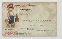 Old McAvoy's Malt-Marrow Advertising Business Card