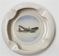 Vintage United Airlines Ceramic Ashtray