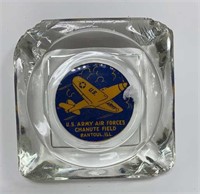 Vintage Chanute Air Force Base Glass Ashtray