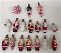 17 Vintage Glass Christmas Figural Lightbulbs