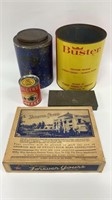 Lot of 5 Vintage Advertising Cans & Boxes