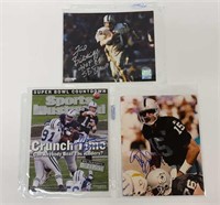 Lot of 3 Oakland Raiders Signed Photographs
