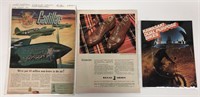 Lot of 3 Various Vintage Magazine Advertisements