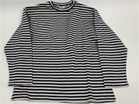Vintage Russian Blue & White Striped Navy Shirt