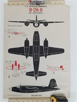 Vintage B29-B Plane Identification Training Poster