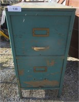 Vintage Wood and Metal File Cabinet